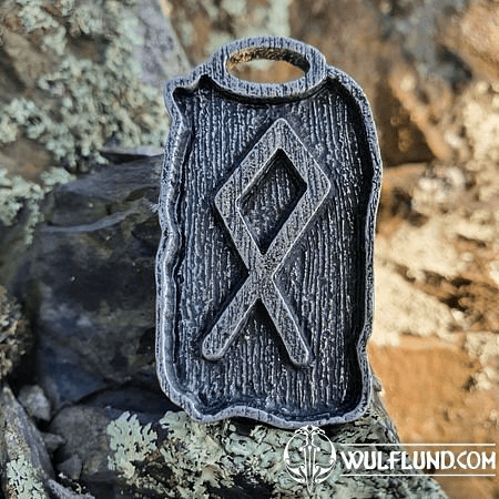 OTHILA - FUTHARK, RUNE PENDANT, ZINC