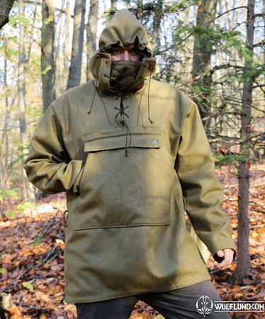 ANORAK POUR BUSHCRAFT EN LAINE, SYSTÈME PERUNIKA