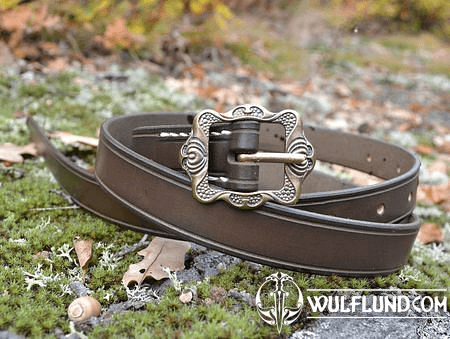 RENAISSANCE LEATHER BELT, BROWN