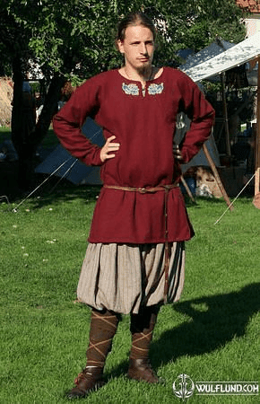 VIKING TUNIC, WOOL, WITH EMBROIDERY