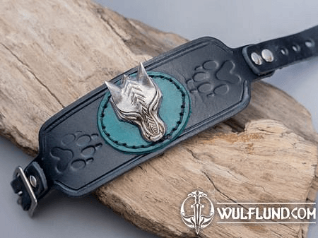 WARG - LEDERARMBAND MIT EINEM WOLF