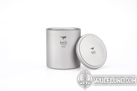 TI3302 DOUBLE-WALL TITANIUM MUG WITH LID KEITH