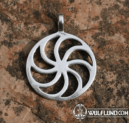 SUN SYMBOL III, SILVER PENDANT