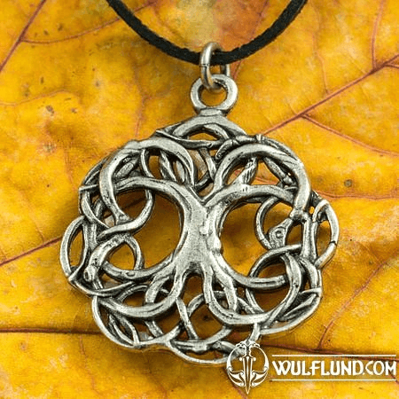 CELTIC TREE OF LIFE, KNOTTED, TIN PENDANT