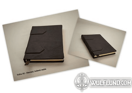 BOOK IN LEATHER CASE, A5, 100 PAGES