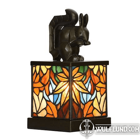 ART DECO SQUIRREL IN THE FOREST - TABLE LIGHT