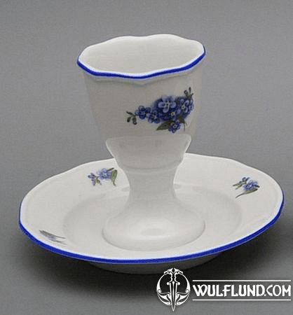 EGG CUP WITH A PLATE FORGET-ME-NOT