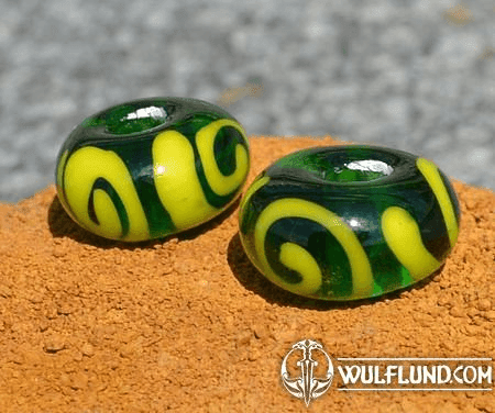 CELTIC HANDMADE GLASS BEAD, MUSEUM REPLICA V4A