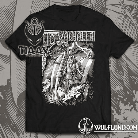 TO VALHALLA, T-SHIRT OF VIKING WARRIORS, BW