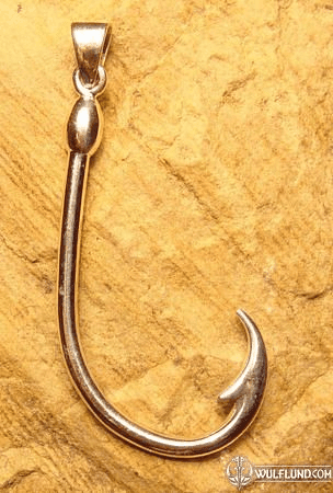 FISH HOOK, SILVER PENDANT