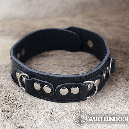 LEDERHALSBAND MIT WEICHEM FILZ GEFÜTTERT