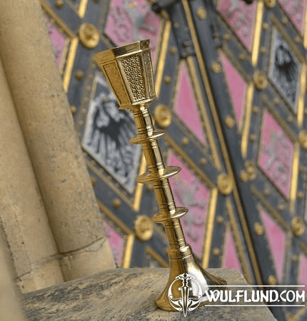 ROMAN CANDLE HOLDER, BRASS REPLICA