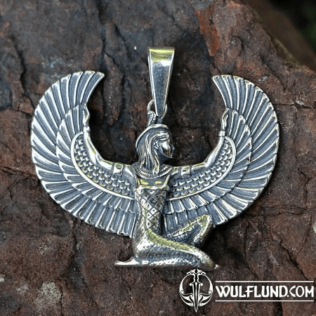 ISIS AILÉ, DÉESSE ÉGYPTIENNE, PENDENTIF EN ARGENT, AG 925