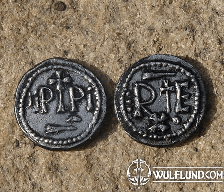 PIPIN III, 751 - 768, REPLICA OF A FRANKISH COIN