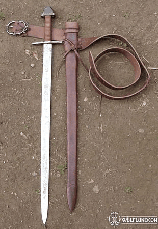 SWORD SCABBARD WITH FORGED BUCKLE