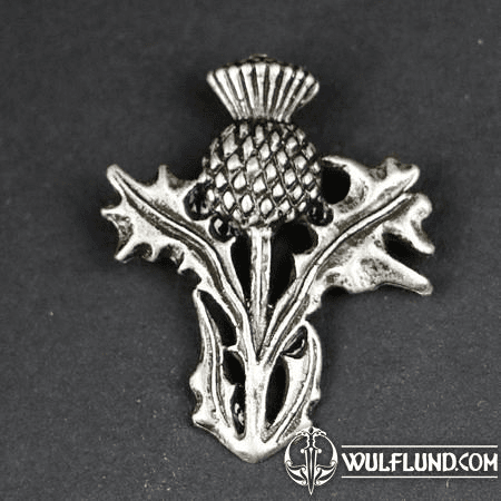 SCOTTISH THISTLE - ALBA, ZINC PENDANT, ANTIQUE SILVER