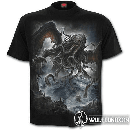 CTHULHU - FRONT PRINT T-SHIRT BLACK