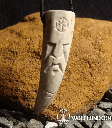 PERUN, CARVED DEER ANTLER TALISMAN