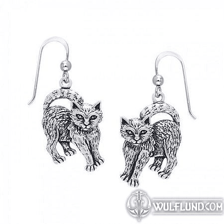 WITCH CATS, SILVER EARRINGS, AG 925
