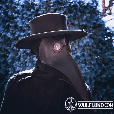 PLAGUE DOCTOR, LEATHER MASK AND HAT