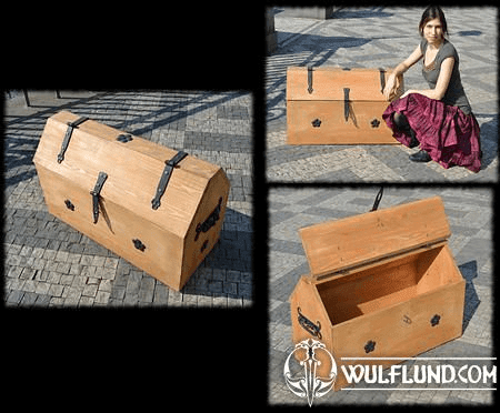 HISTORICAL CHEST, MADE FROM THE PINE WOOD.