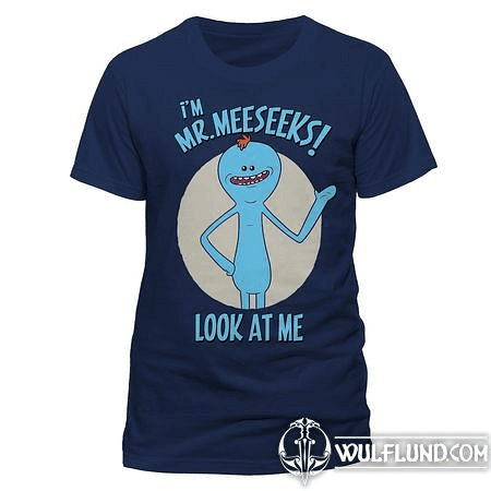 RICK AND MORTY - MR MEESEEKS, UNISEX T-SHIRT - BLUE