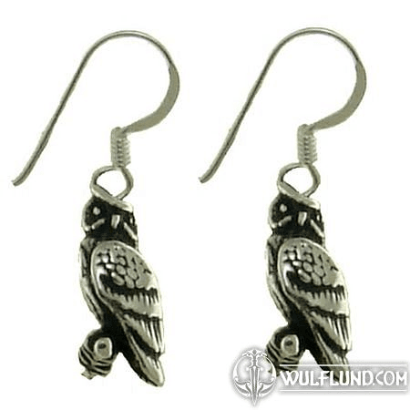 CHOUETTES, BOUCLES D'OREILLES EN ARGENT, AG 925