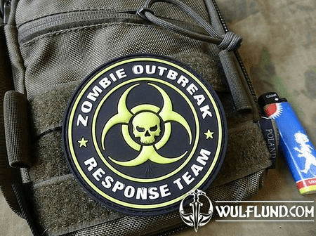 ZOMBIE OUTBREAK RESPONSE TEAM, 3D HI-VIZ RUBBER VELCRO PATCH