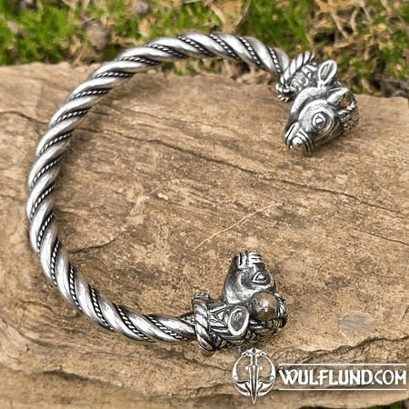 CELTIC BULL BRACELET, TRICHTINGEN, SOLID SILVER 925