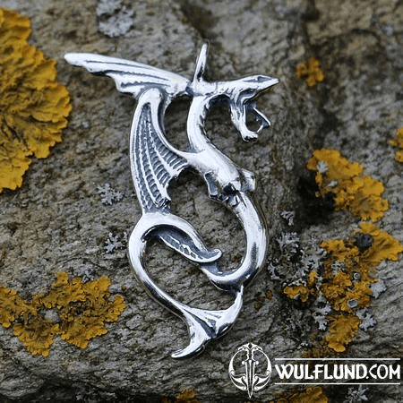 WATER DRAGON, SILVER PENDANT