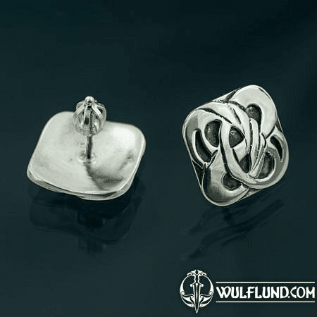 BOHEMIA, ART NOUVEAU, BOUCLES D'OREILLES EN ARGENT