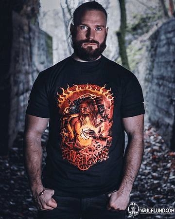 SVAROG HEAVENLY BLACKSMITH, SLAVIC GOD OF FIRE MEN'S T-SHIRT COLORED