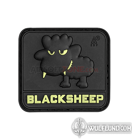 BLACK SHEEP RUBBER VELCRO PATCH