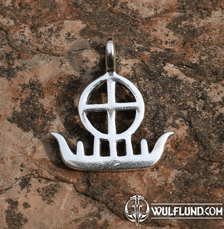 SUN BOAT, SILVER PENDANT