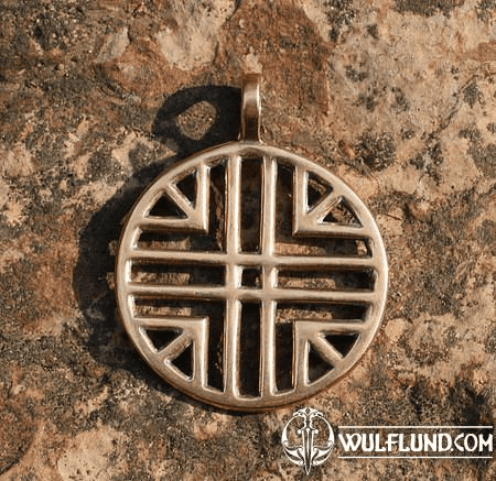 SUN SYMBOL, HALLSTATT CULTURE, BRONZE PENDANT