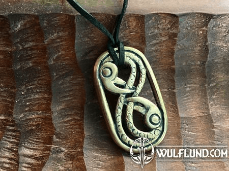 HUGINN AND MUNINN, BRONZE PENDANT