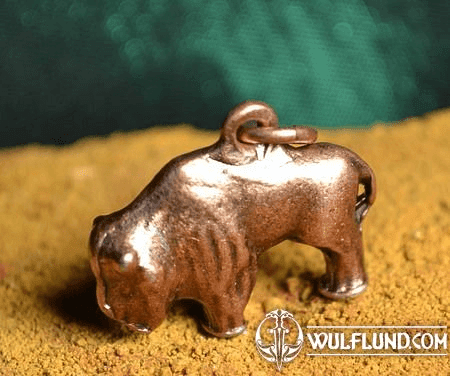 BISON, PEWTER PENDANT