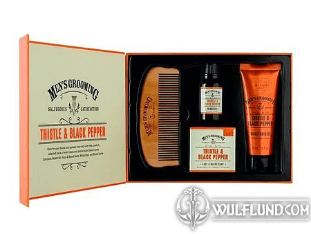 THISTLE & BLACK PEPPER FACE & BEARD CARE KIT, SCOTTISH PRODUCT