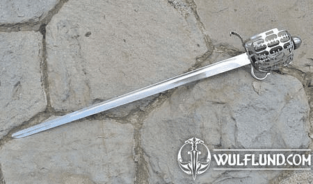 SCOTTISH BASKET HILT BROADSWORD, REPLICA OF AN ORIGINAL SWORD FOR PRACTICAL USAGE