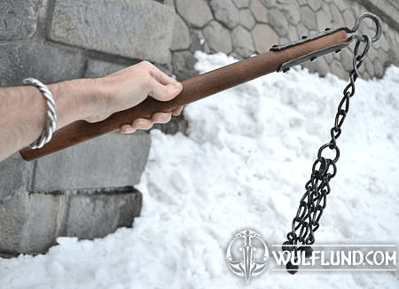 FLAIL, MEDIEVAL HUSSITE WEAPON, 14TH CENTURY, REPLICA