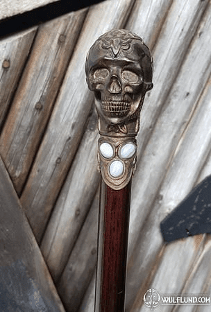 SKULL WITH GEMS - WALKING STICK