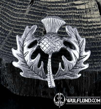 SCOTTISH THISTLE - ALBA, PEWTER BROOCH