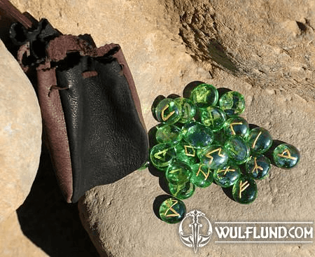 GLASS RUNES WITH A POUCH