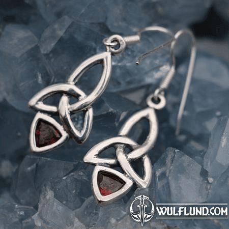 KIRA, BOUCLES D'OREILLES, ARGENT ET GRENAT