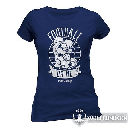 LOONEY TUNES - FOOTBALL OR ME, FITTED T-SHIRT - BLUE