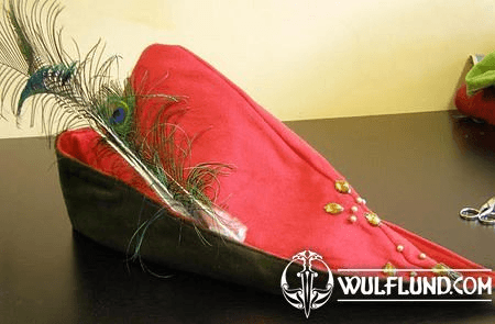MEDIEVAL WOOLEN HAT WITH FEATHER