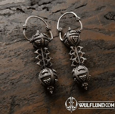 SLAVIC EARRINGS, XTH CENTURY, SILVER 925