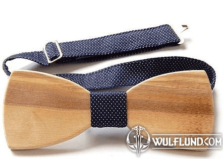 NOEUD PAPILLON POUR HOMME, BLEU, BOIS