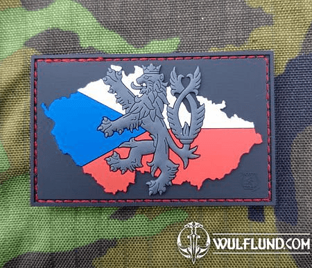 CZECH LION - FLAG, RUBBER PATCH, BLACK