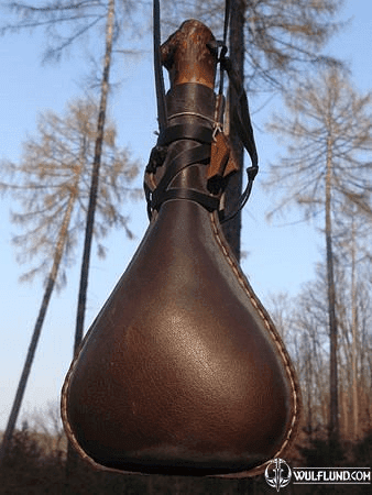 LEATHER WAXED BOTTLES RE-ENACTING